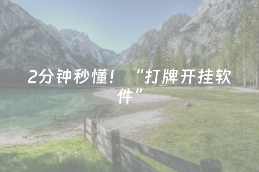 2分钟秒懂！“打牌开挂软件”（详细辅助教程）-哔哩哔哩