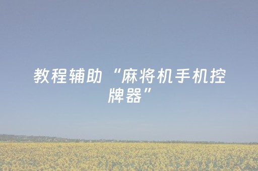 教程辅助“麻将机手机控牌器”（详细透视教程）-哔哩哔哩