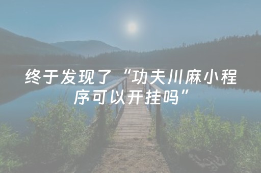 终于发现了“功夫川麻小程序可以开挂吗”（详细透视教程）-哔哩哔哩