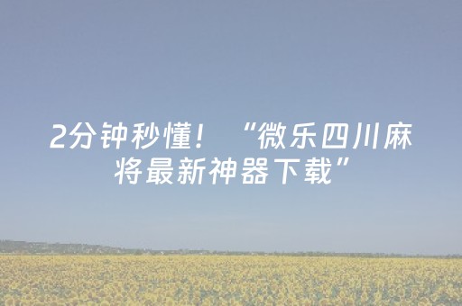 2分钟秒懂！“微乐四川麻将最新神器下载”（详细透视教程）-哔哩哔哩