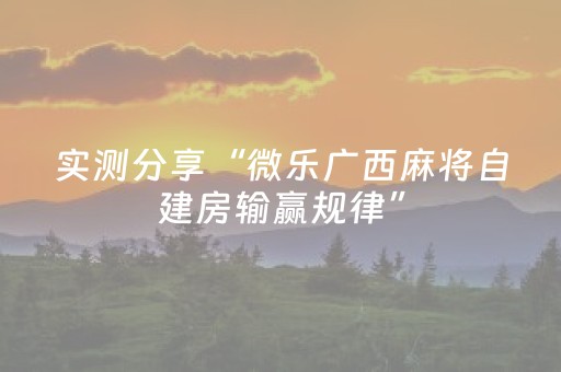 实测分享“微乐广西麻将自建房输赢规律”（详细辅助教程）-哔哩哔哩