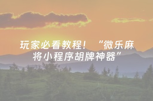 软件神器妙绝!开心十三张开挂辅助器(如何提高胜率)