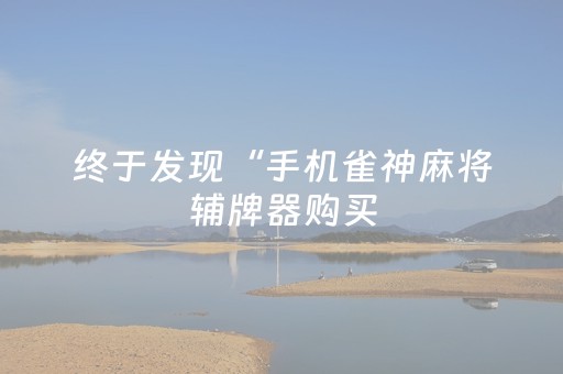 终于发现“手机雀神麻将辅牌器购买（专用辅牌神器免安装）