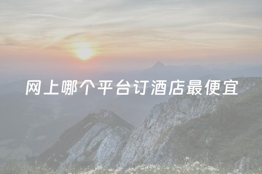 网上哪个平台订酒店最便宜（哪个网订酒店比较便宜）