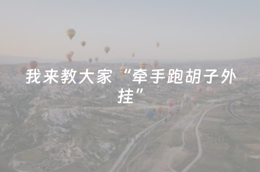 我来教大家“牵手跑胡子外挂”（详细透视教程）-哔哩哔哩