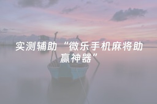 实测辅助“微乐手机麻将助赢神器”（详细透视教程）-哔哩哔哩