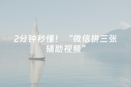 2分钟秒懂！“微信拼三张辅助视频”（详细辅助教程）-哔哩哔哩