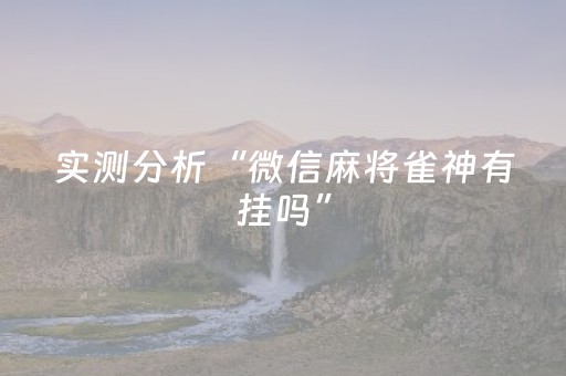 实测分析“微信麻将雀神有挂吗”（详细开挂教程）-哔哩哔哩