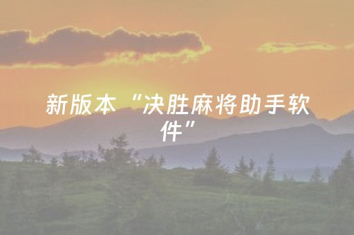 新版本“决胜麻将助手软件”（详细透视教程）-哔哩哔哩