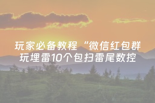 玩家必备教程“微信红包群玩埋雷10个包扫雷尾数控制神器”（详细透视教程）-哔哩哔哩