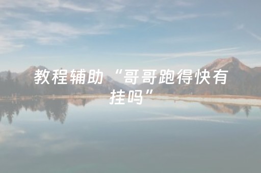 教程辅助“哥哥跑得快有挂吗”（详细透视教程）-哔哩哔哩