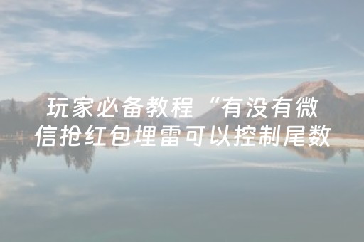 玩家必备教程“有没有微信抢红包埋雷可以控制尾数的软件”（详细透视教程）-哔哩哔哩