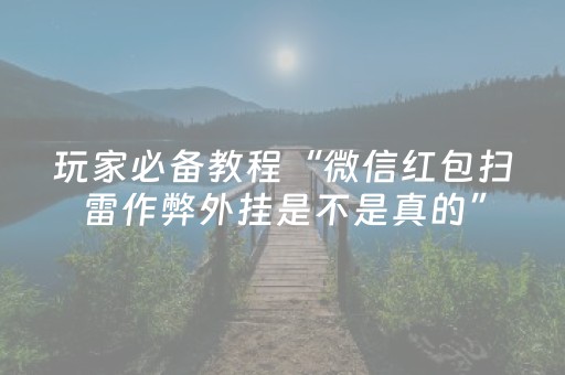 玩家必备教程“微信红包扫雷作弊外挂是不是真的”（详细透视教程）-哔哩哔哩
