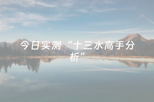 今日实测“十三水高手分析”（详细辅助教程）-哔哩哔哩