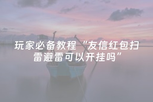 玩家必备教程“友信红包扫雷避雷可以开挂吗”（详细透视教程）-哔哩哔哩