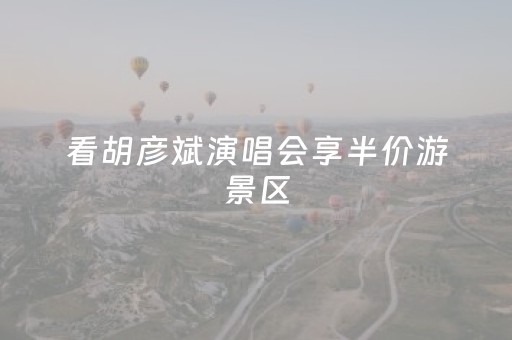 看胡彦斌演唱会享半价游景区