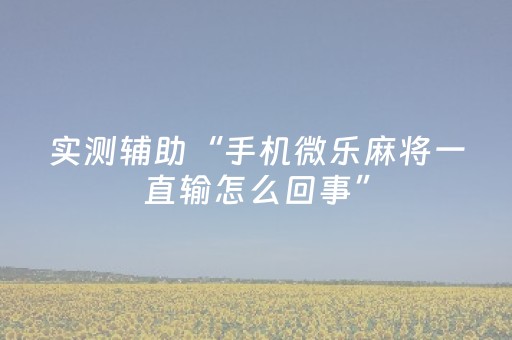 实测辅助“手机微乐麻将一直输怎么回事”（详细透视教程）-哔哩哔哩