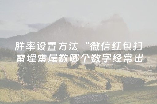 胜率设置方法“微信红包扫雷埋雷尾数哪个数字经常出”（详细透视教程）-哔哩哔哩