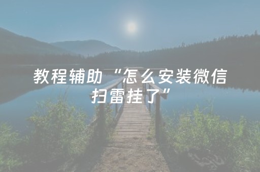 教程辅助“怎么安装微信扫雷挂了”（详细透视教程）-哔哩哔哩
