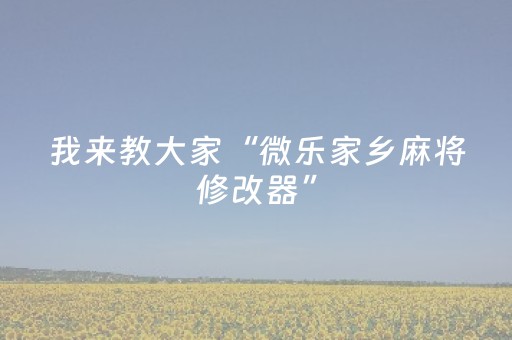 我来教大家“微乐家乡麻将修改器”（详细透视教程）-哔哩哔哩