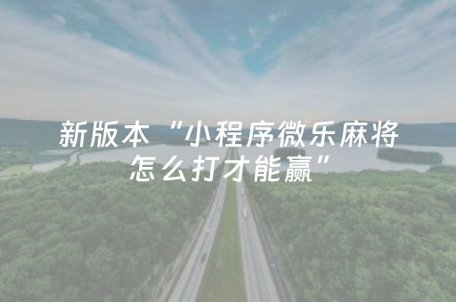 新版本“小程序微乐麻将怎么打才能赢”（详细透视教程）-哔哩哔哩