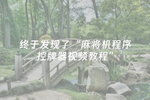 终于发现了“麻将机程序控牌器视频教程”（详细透视教程）-哔哩哔哩