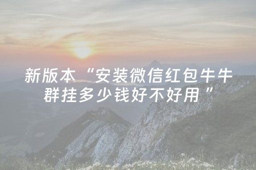 新版本“安装微信红包牛牛群挂多少钱好不好用 ”（详细透视教程）-哔哩哔哩