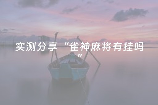 实测分享“雀神麻将有挂吗”（详细透视教程）-哔哩哔哩