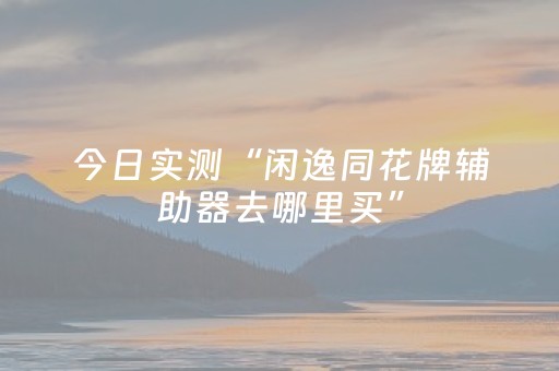 今日实测“闲逸同花牌辅助器去哪里买”（详细开挂教程）-哔哩哔哩