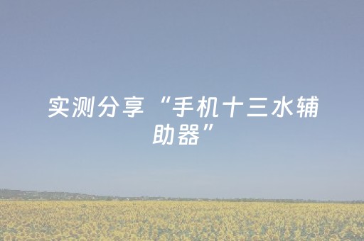 实测分享“手机十三水辅助器”（详细透视教程）-哔哩哔哩
