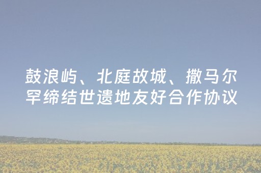 鼓浪屿、北庭故城、撒马尔罕缔结世遗地友好合作协议