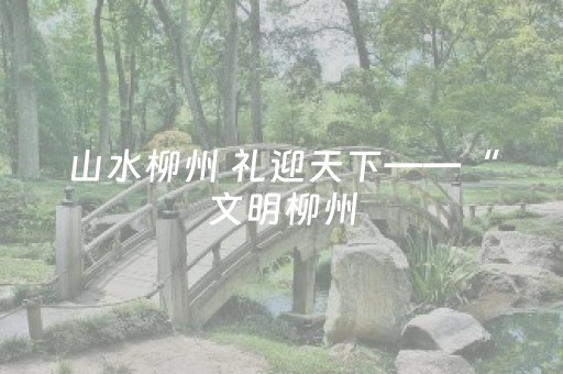 山水柳州 礼迎天下——“文明柳州，市民素质再提升”系列报道一：文明旅游