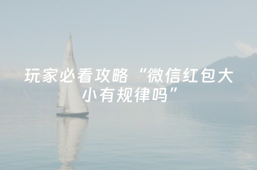 玩家必看攻略“微信红包大小有规律吗”（详细透视教程）-哔哩哔哩