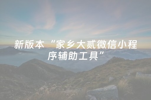 新版本“家乡大贰微信小程序辅助工具”（详细透视教程）-哔哩哔哩