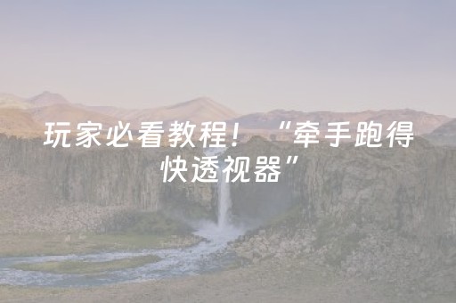 玩家必看教程！“牵手跑得快透视器”（详细透视教程）-哔哩哔哩