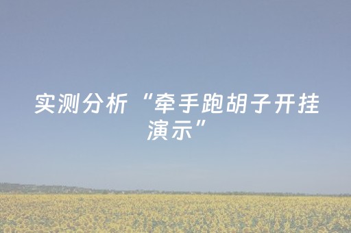 实测分析“牵手跑胡子开挂演示”（详细开挂教程）-哔哩哔哩