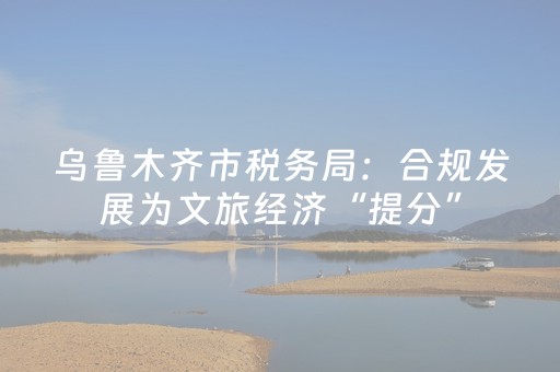 乌鲁木齐市税务局：合规发展为文旅经济“提分”