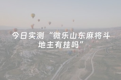 今日实测“微乐山东麻将斗地主有挂吗”（详细透视教程）-哔哩哔哩