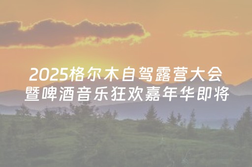 2025格尔木自驾露营大会暨啤酒音乐狂欢嘉年华即将启幕