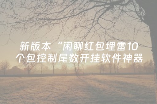 新版本“闲聊红包埋雷10个包控制尾数开挂软件神器”（详细透视教程）-哔哩哔哩