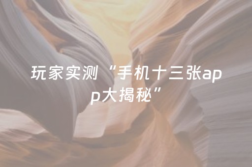 玩家实测“手机十三张app大揭秘”（详细透视教程）-哔哩哔哩