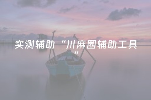 实测辅助“川麻圈辅助工具”（详细透视教程）-哔哩哔哩