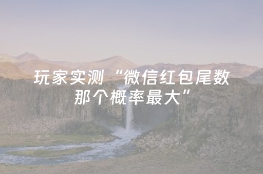 玩家实测“微信红包尾数那个概率最大”（详细透视教程）-哔哩哔哩