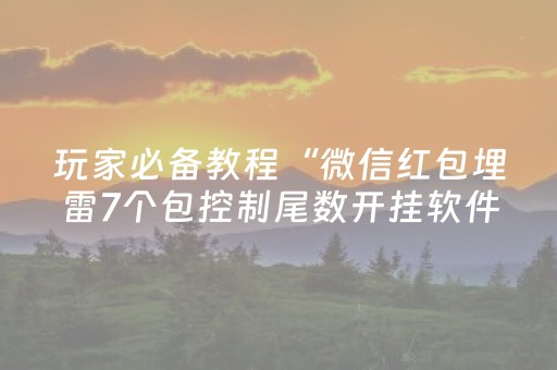 玩家必备教程“微信红包埋雷7个包控制尾数开挂软件 ”（详细透视教程）-哔哩哔哩
