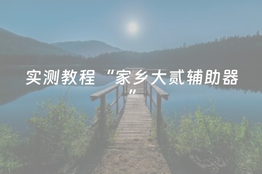 实测教程“家乡大贰辅助器”（详细透视教程）-哔哩哔哩