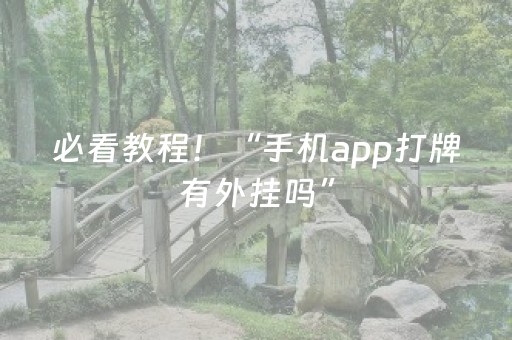 必看教程！“手机app打牌有外挂吗”（详细透视教程）-哔哩哔哩