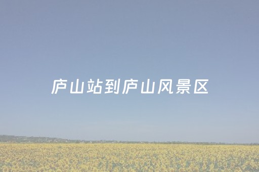 庐山站到庐山风景区（庐山站到庐山风景区有多远）