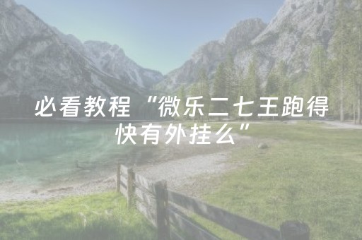 必看教程“微乐二七王跑得快有外挂么”（详细透视教程）-哔哩哔哩