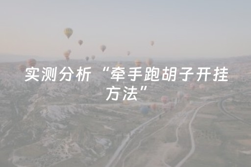 实测分析“牵手跑胡子开挂方法”（详细辅助教程）-哔哩哔哩