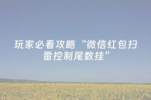 玩家必看攻略“微信红包扫雷控制尾数挂”（详细透视教程）-哔哩哔哩